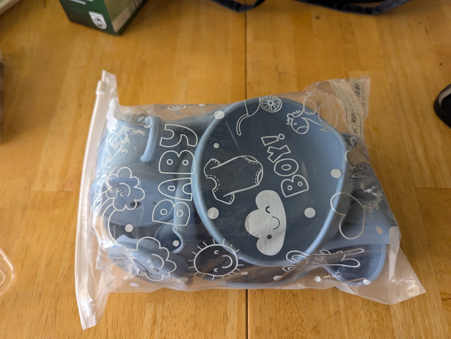 Baby Feeding Set - Blue Silicone - photo 2