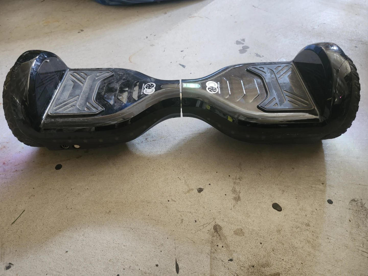 Black Hoverboard with LED Lights.