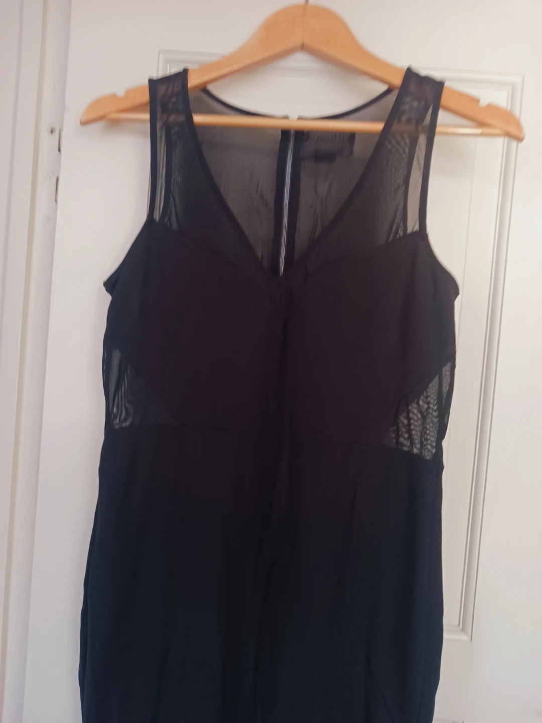 H&M Black Mesh Detail Mini Dress