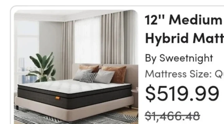 Near NEW Sweet Night Mattress double
