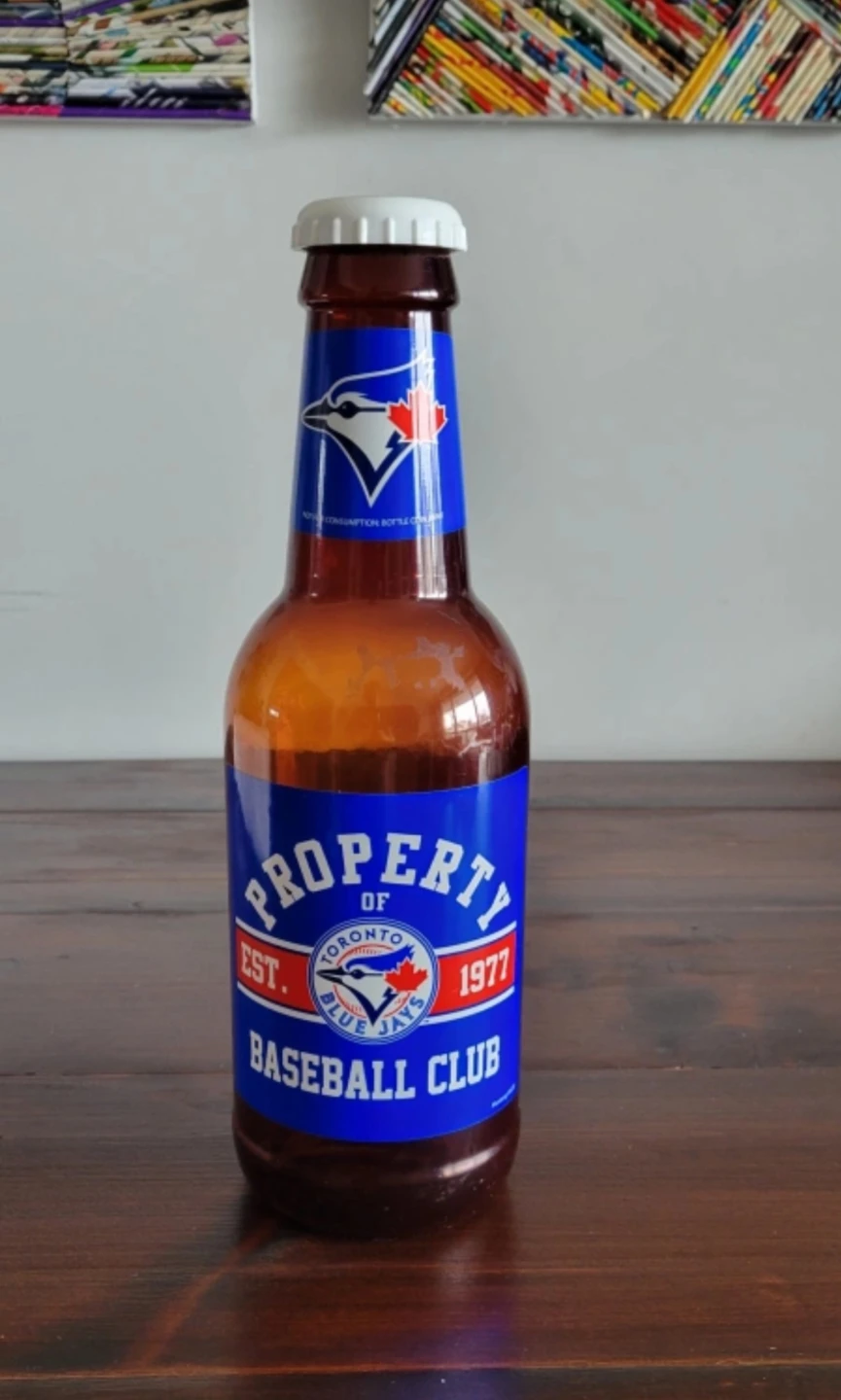 ⚽ Toronto Blue Jays Property of Baseball Club Coin Bank Bottle