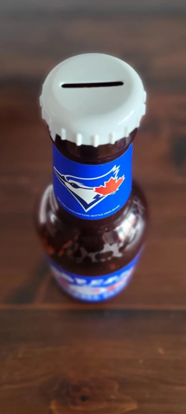 ⚽ Toronto Blue Jays Property of Baseball Club Coin Bank Bottle - photo 4