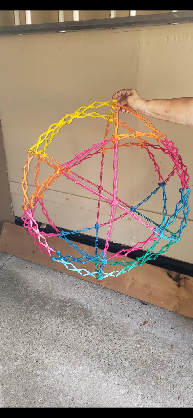 Rainbow Geometric Ball Toy