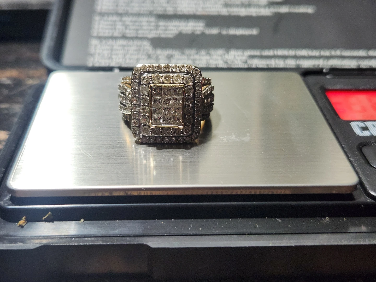 10K Gold Diamond Statement Ring
