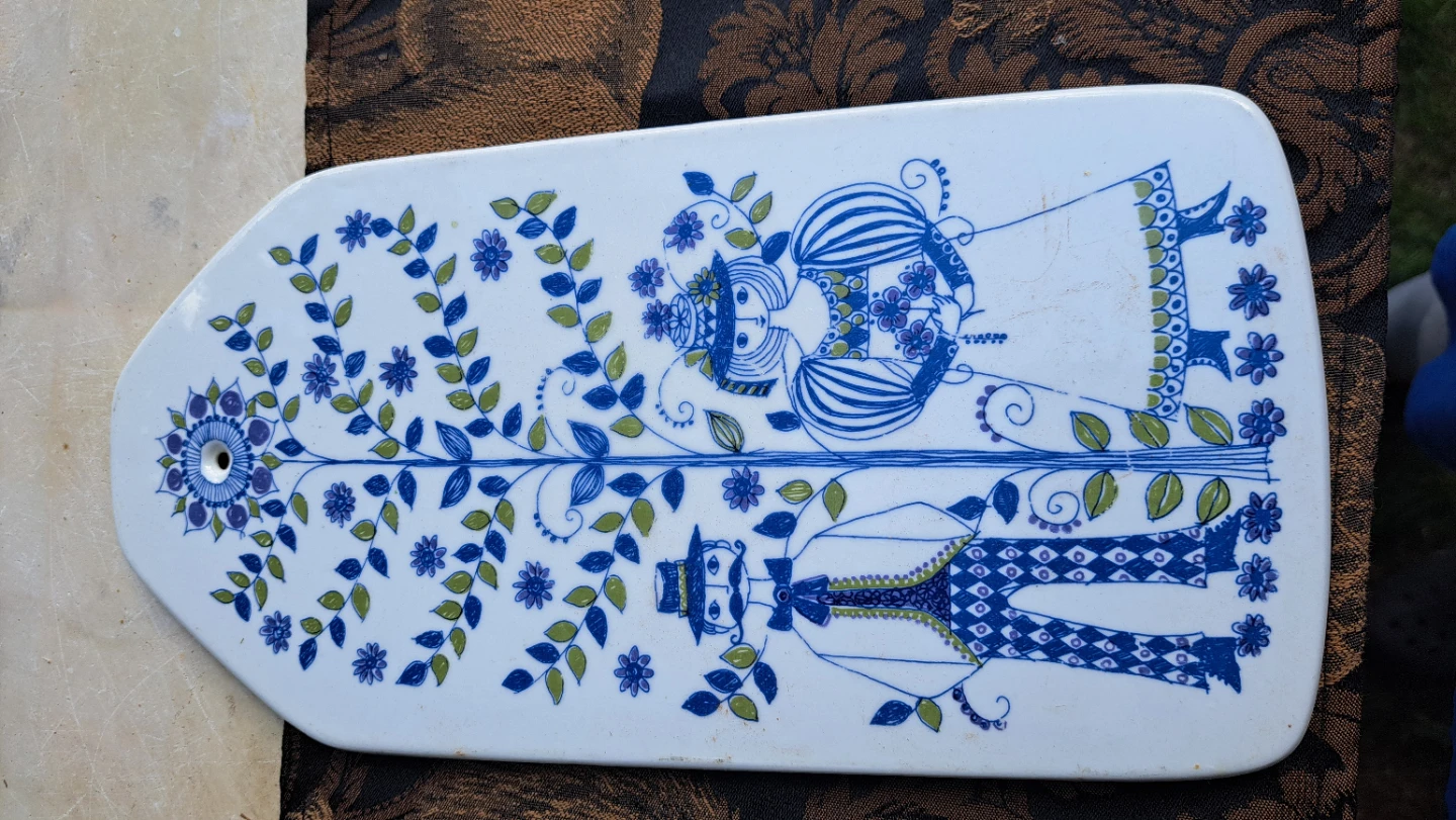 Turi Design Lotte Handpainted Silkscreen Teapot and Platters - photo 4