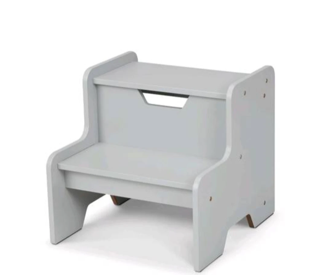 NEW Melissa & Doug Wooden Step Stool - Gray