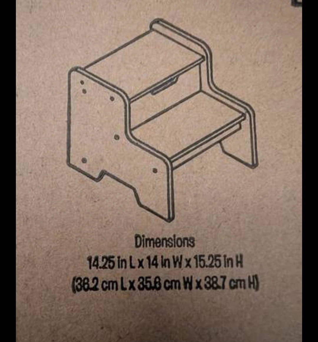 NEW Melissa & Doug Wooden Step Stool - Gray - photo 4