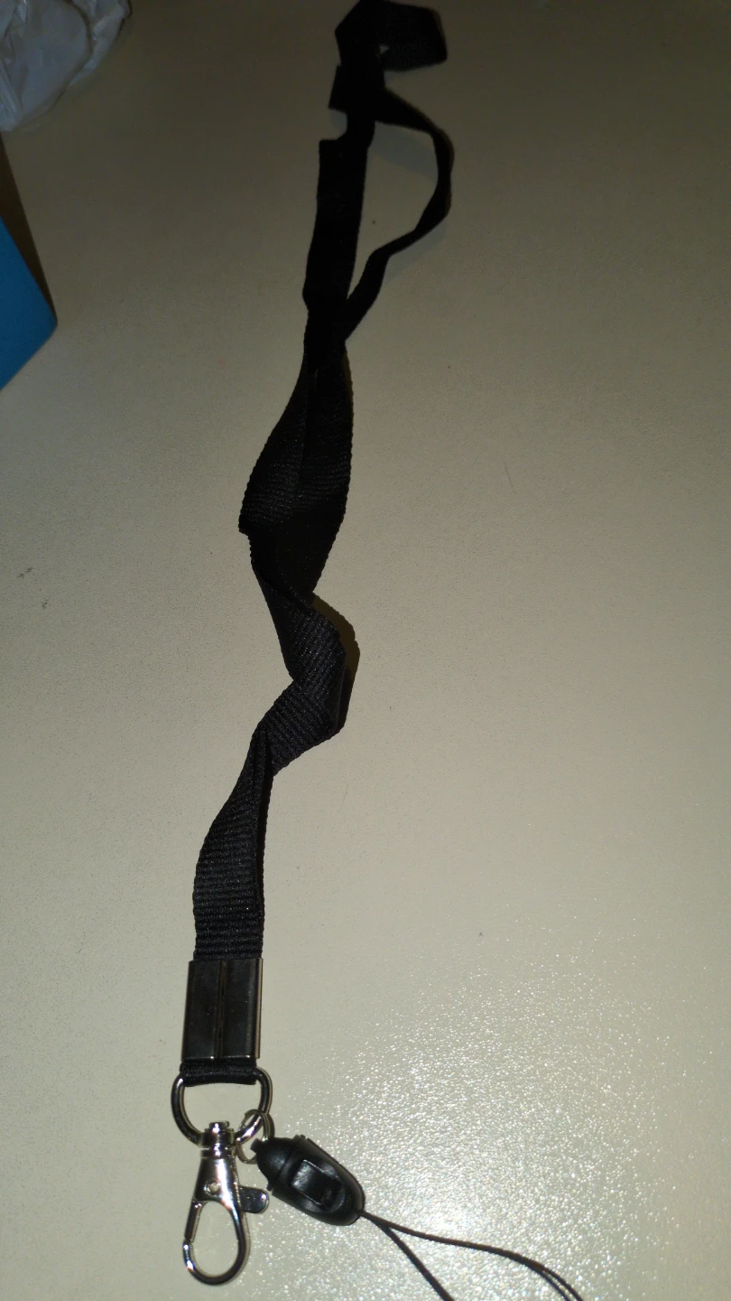 Black Lanyard with Metal Clasp