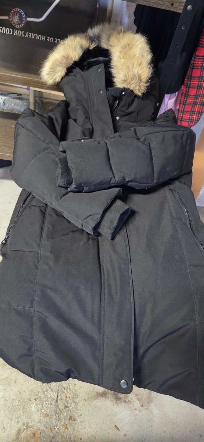 Black Zara Winter Parka with Fur Hood - photo 2