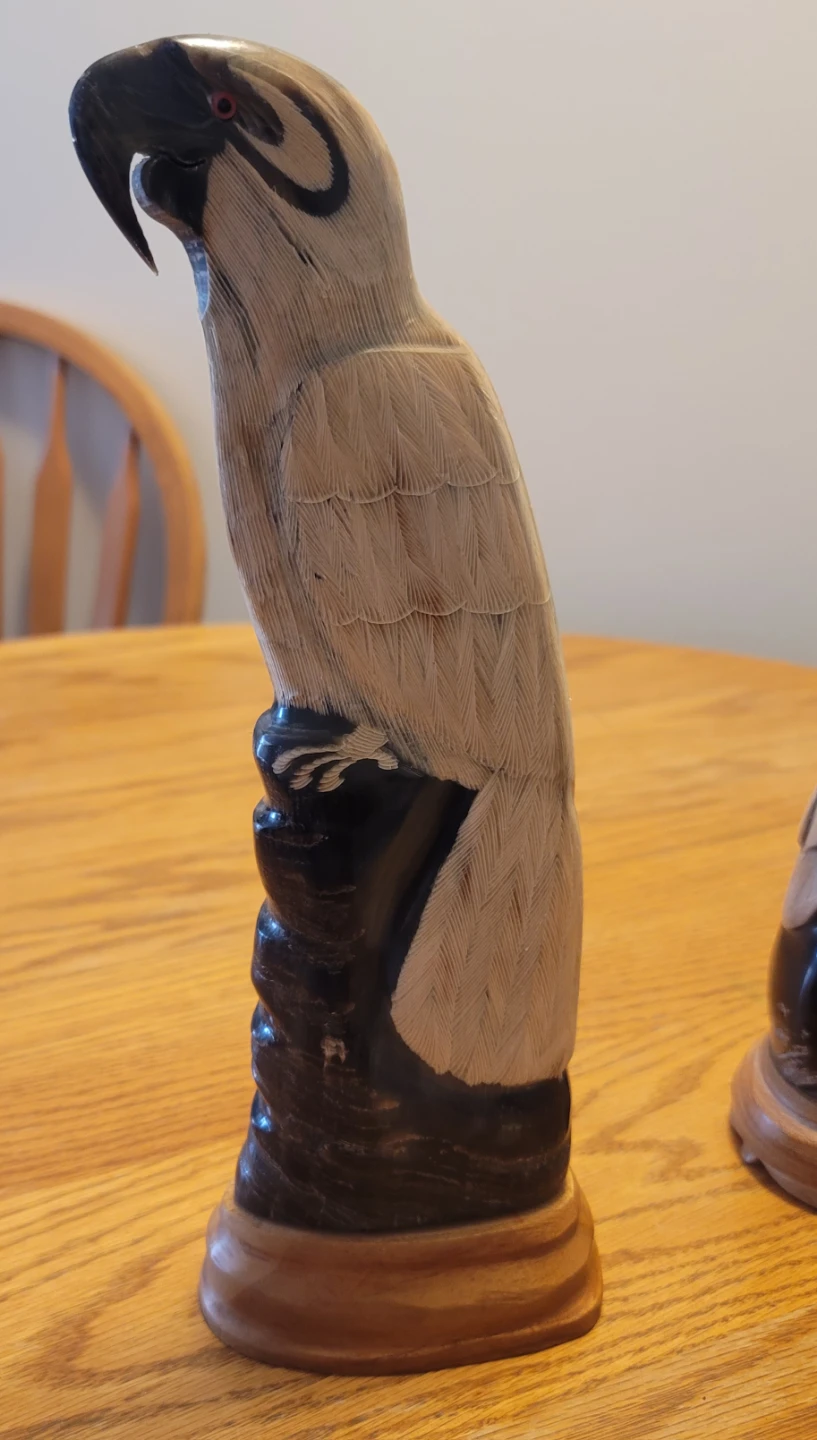 Carved Parrot Figurine