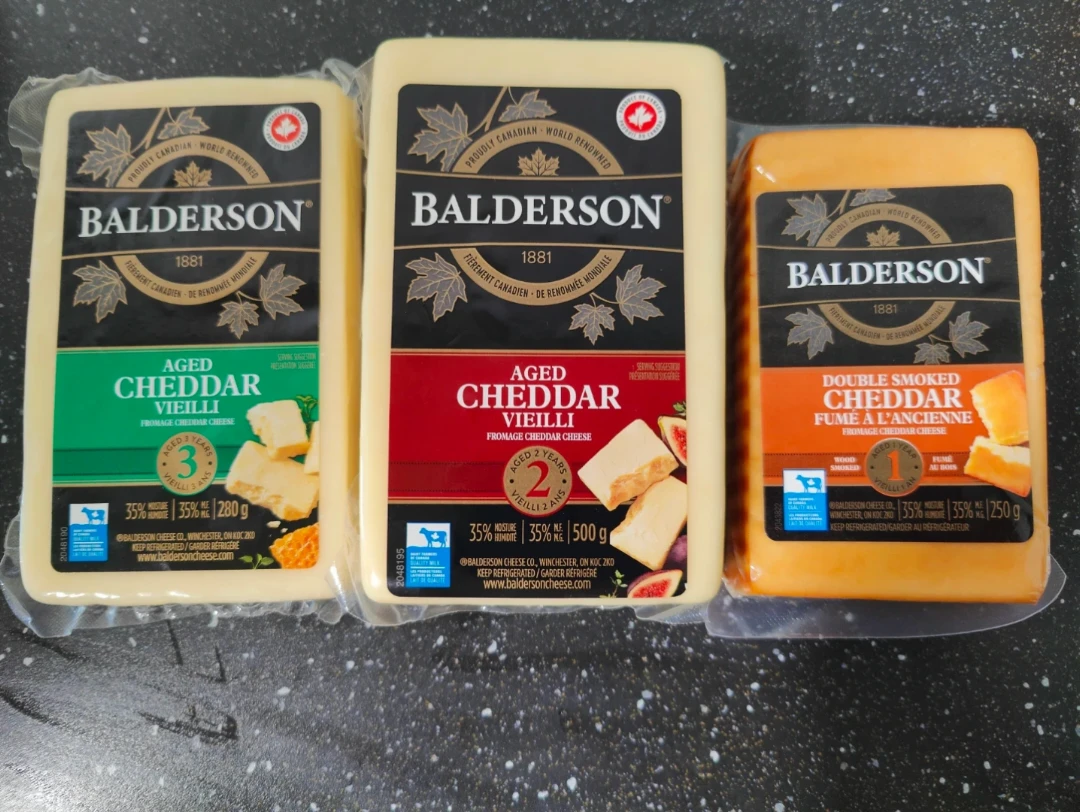 Balderson Aged Cheddar Cheese Trio (280g, 500g, 250g)