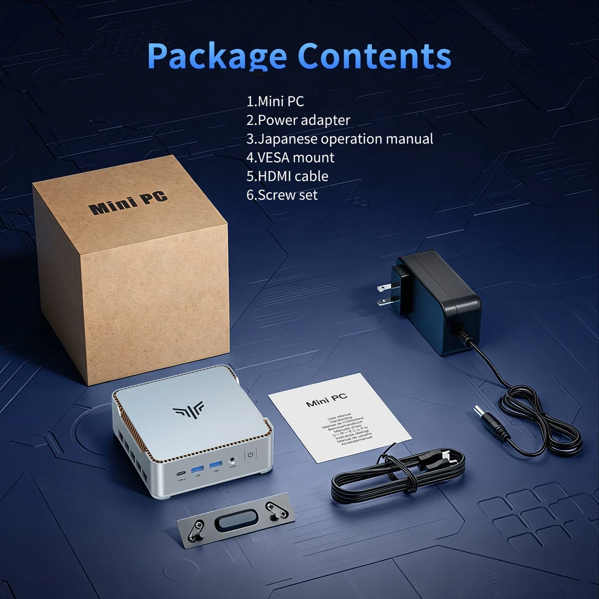 Mini PC with AMD Ryzen Embedded R2544, Type-C Port - photo 2