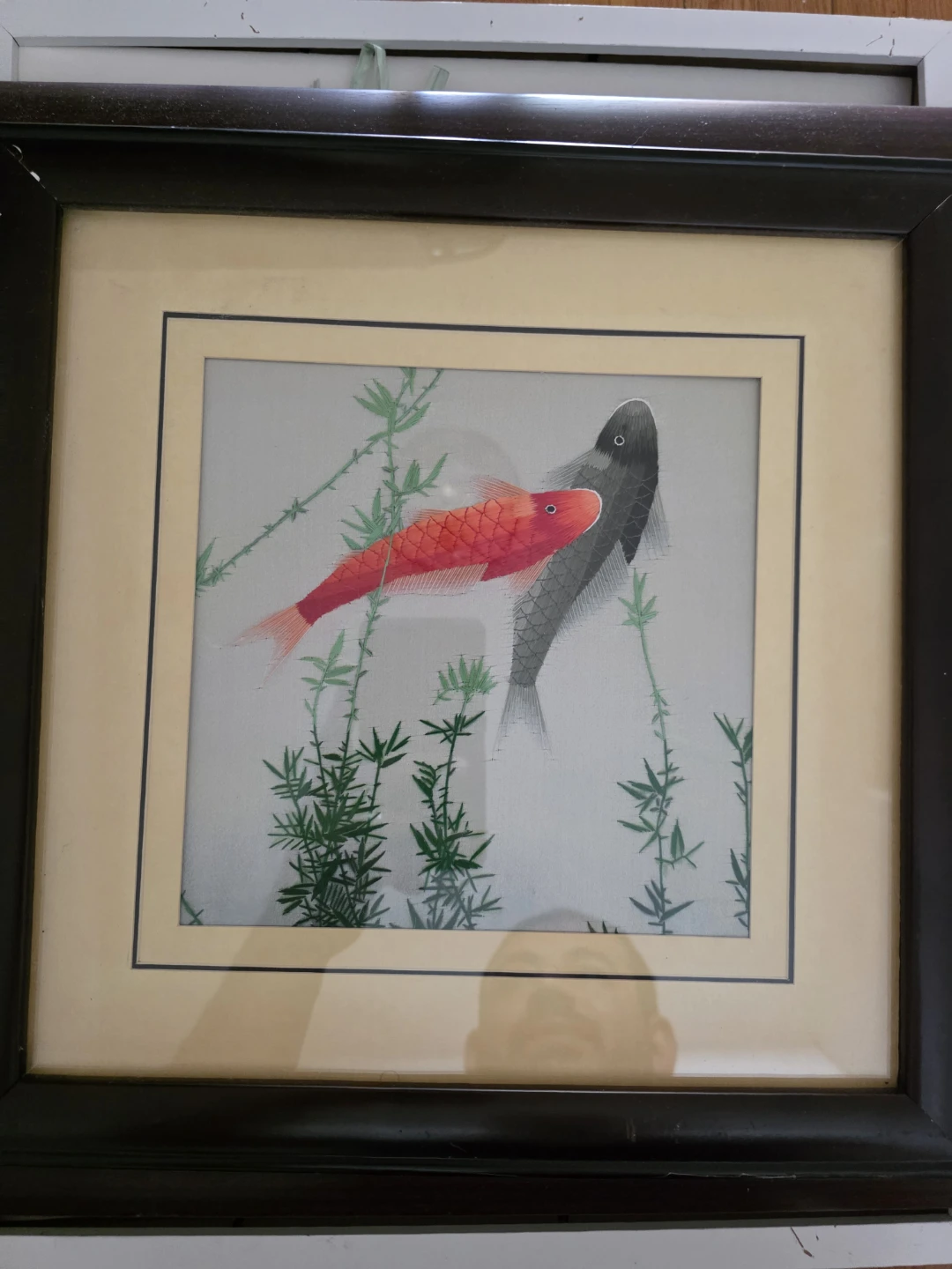 Vintage Chinese Silk Embroidery Framed Art - Oriental Wall Decor - photo 3