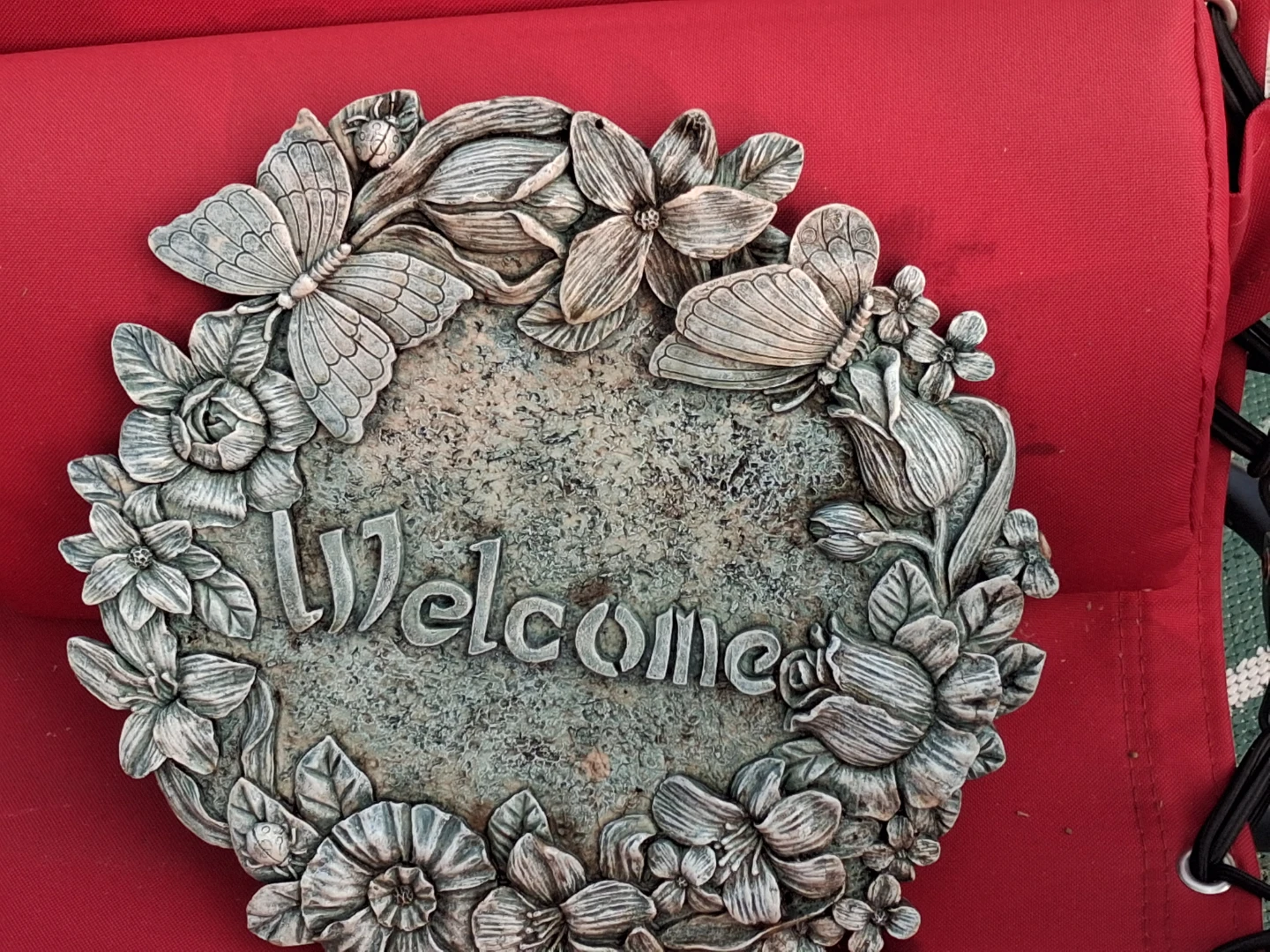 Welcome Garden Sign with Butterflies and Flowers - photo 2