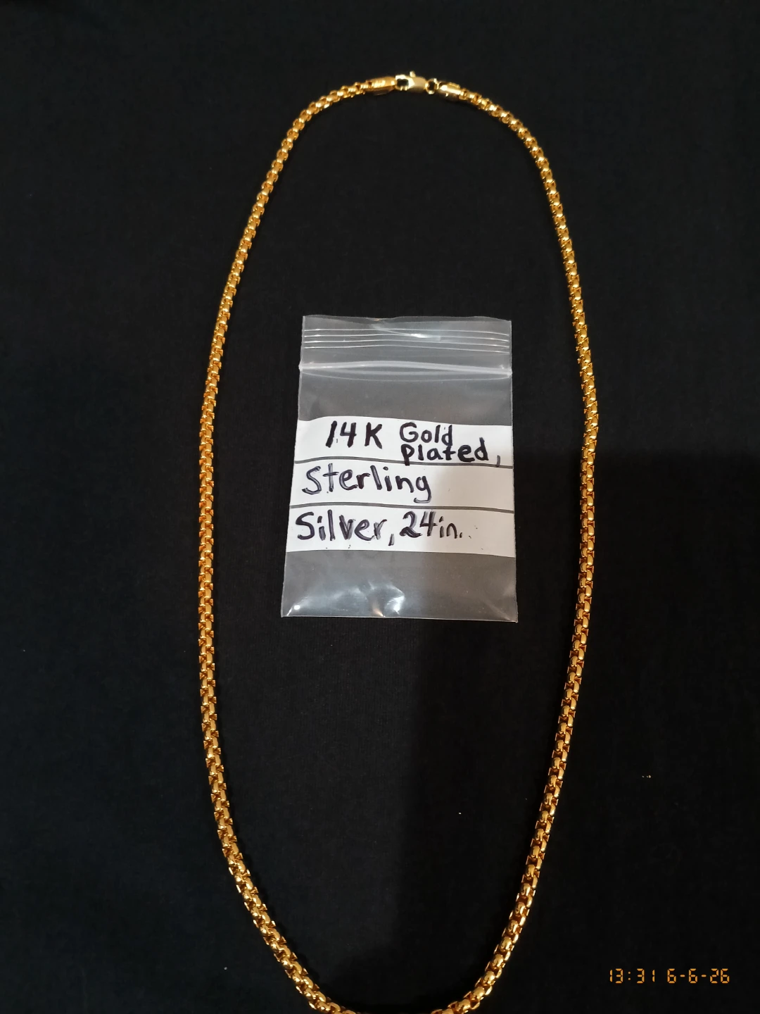 STERLING SILVER , 14K GOLD PLATED , 24 in - photo 4
