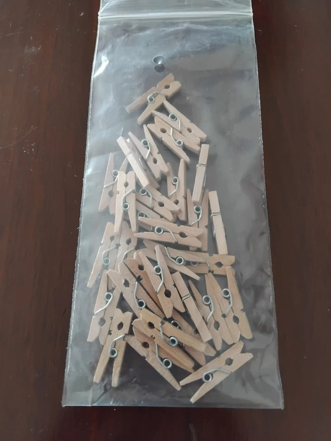 30 Mini Wooden Clothespins Pack