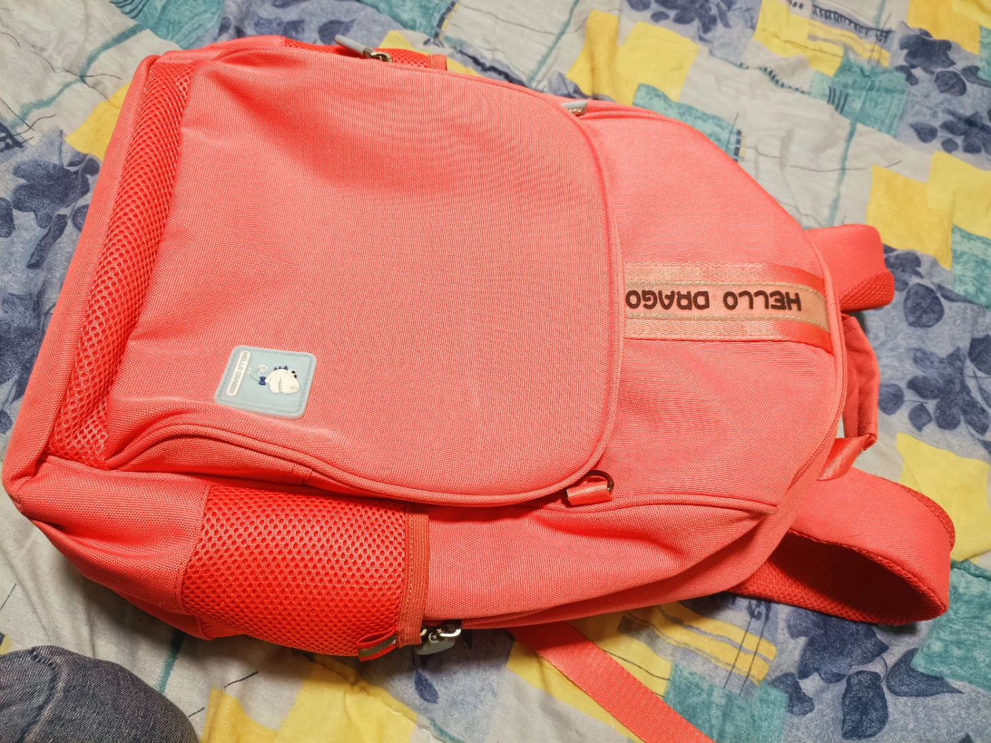 Hello Dragon Backpack - Coral Pink