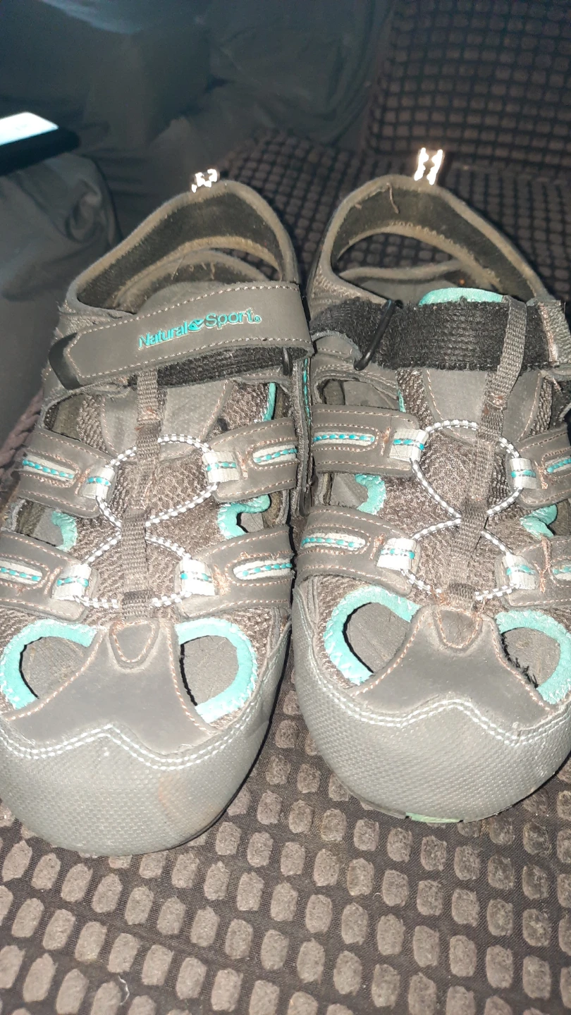Natural Sport Sandals Grey/Aqua