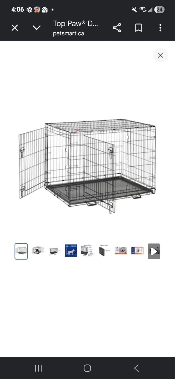 Top Paw Double Door Dog Crate and single door crate - photo 2