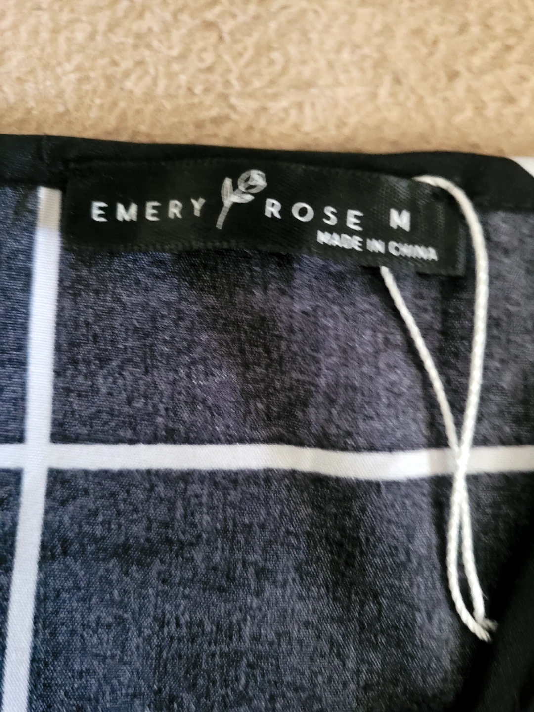 Emery Rose Black & White Grid Top⚽ - photo 2
