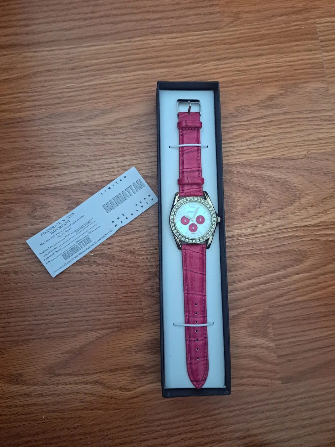 Manhattan Women's Watch - Pink Croc Strap - photo 2