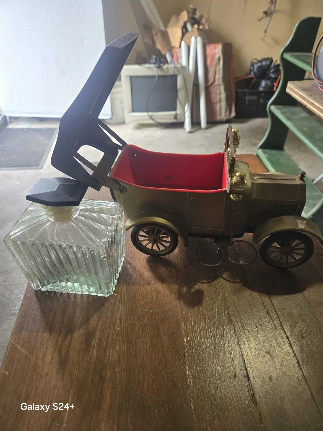 Vintage Car Decanter with Glass Bottle