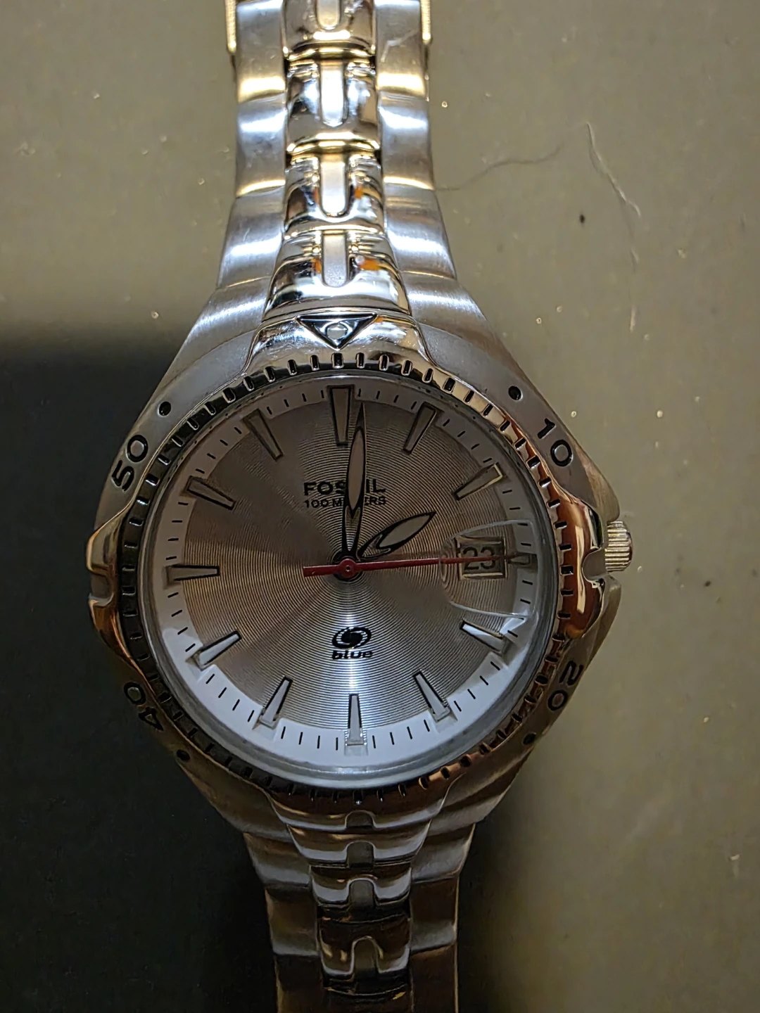 Fossil Blue Stainless Steel Watch
