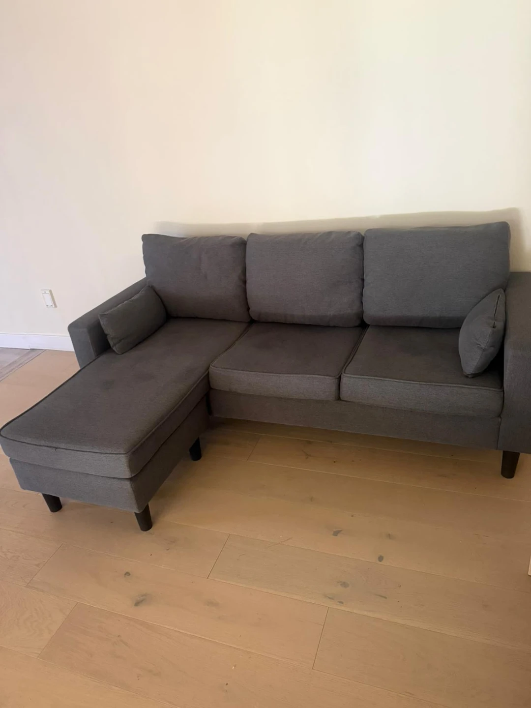 Grey Sectional Sofa with Chaise - photo 2