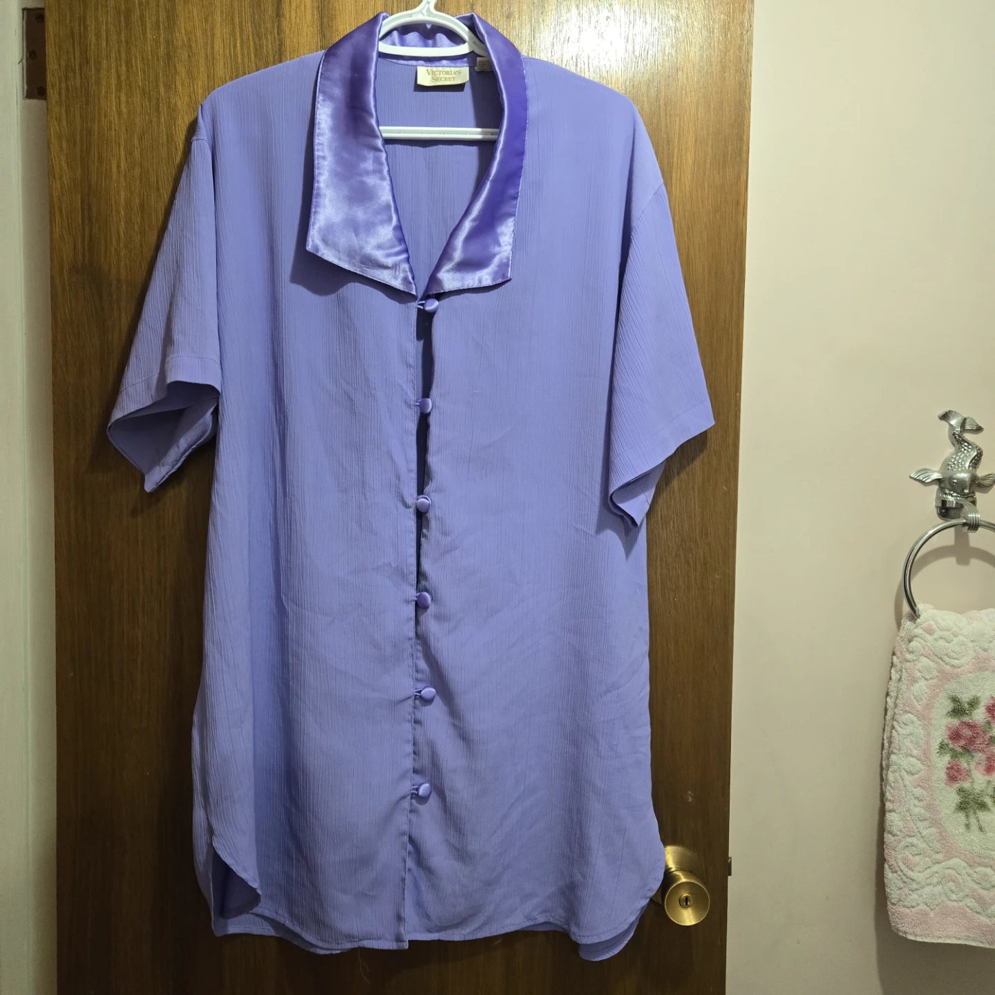 Victoria's Secret Purple Short Sleeve Nightshirt M/L