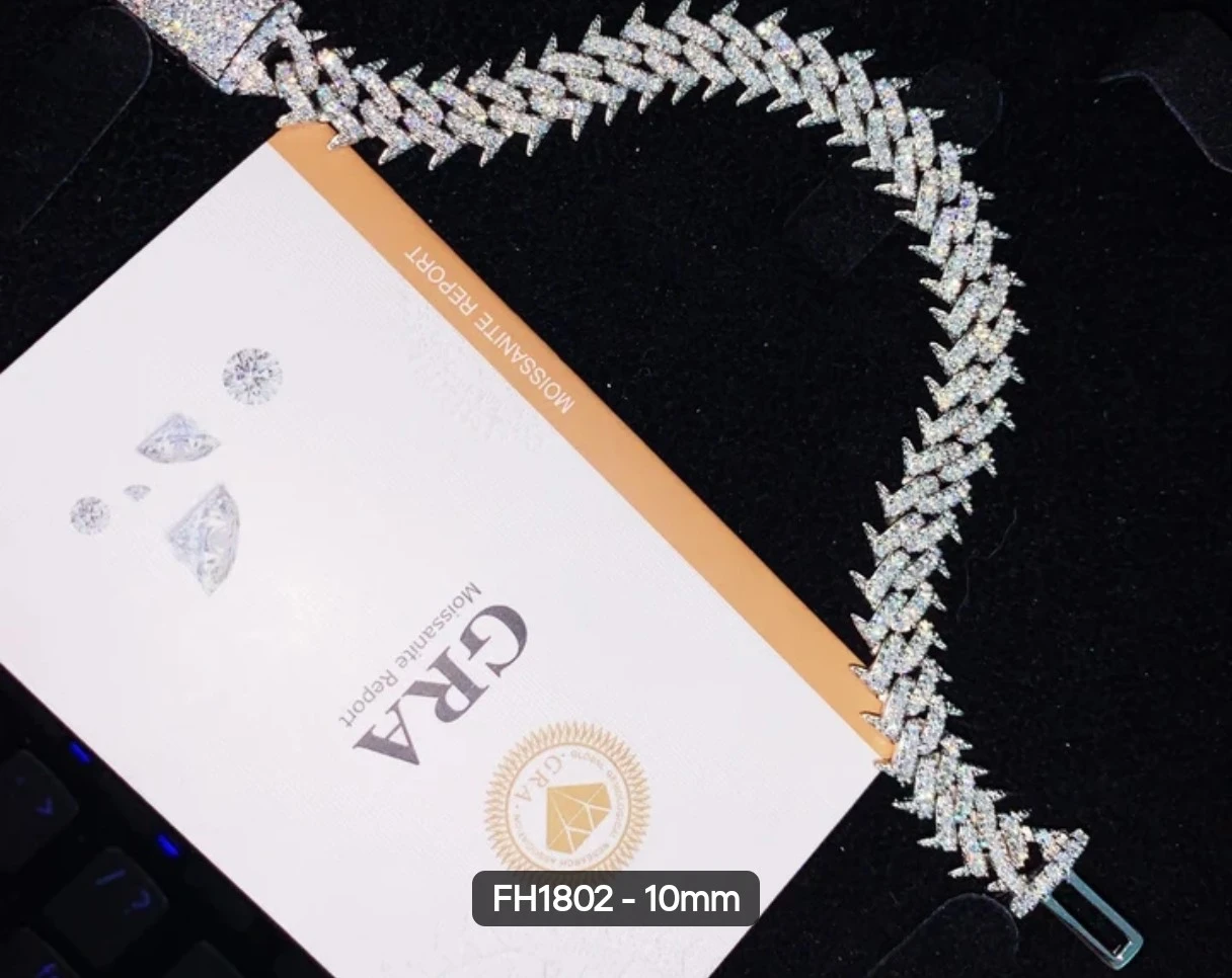 GRA Moissanite Bracelet FH1802 - 10mm - photo 3