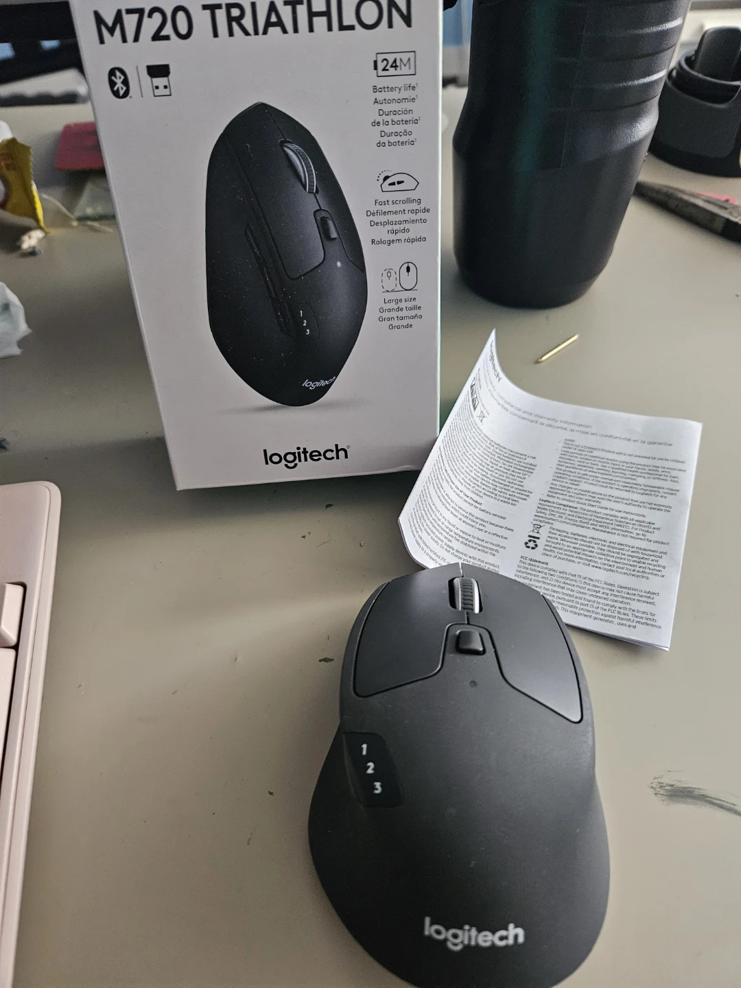 Computer mouse M720 triathlon mouse Logitech used