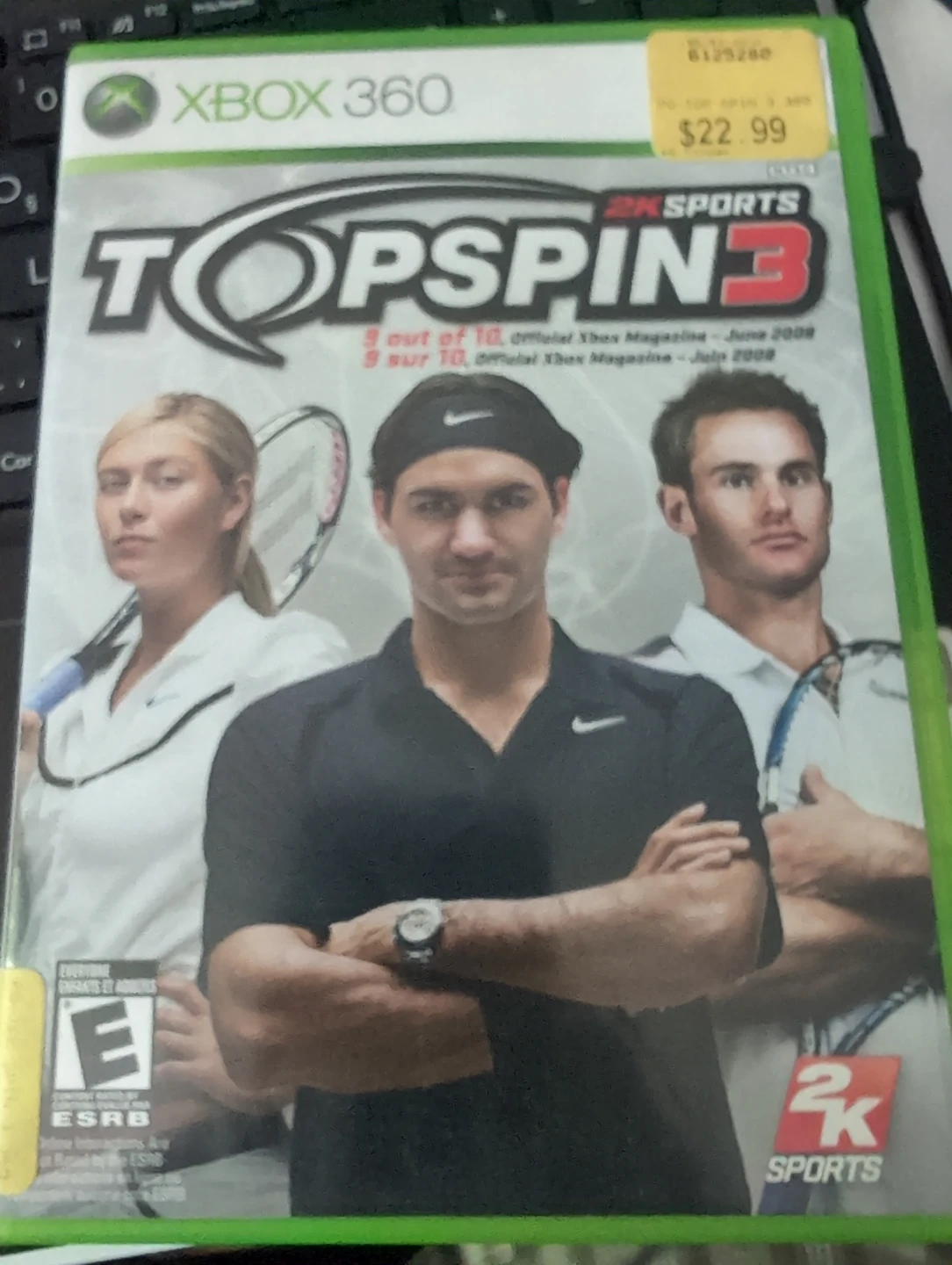 Xbox 360 Top Spin 3 Video Game
