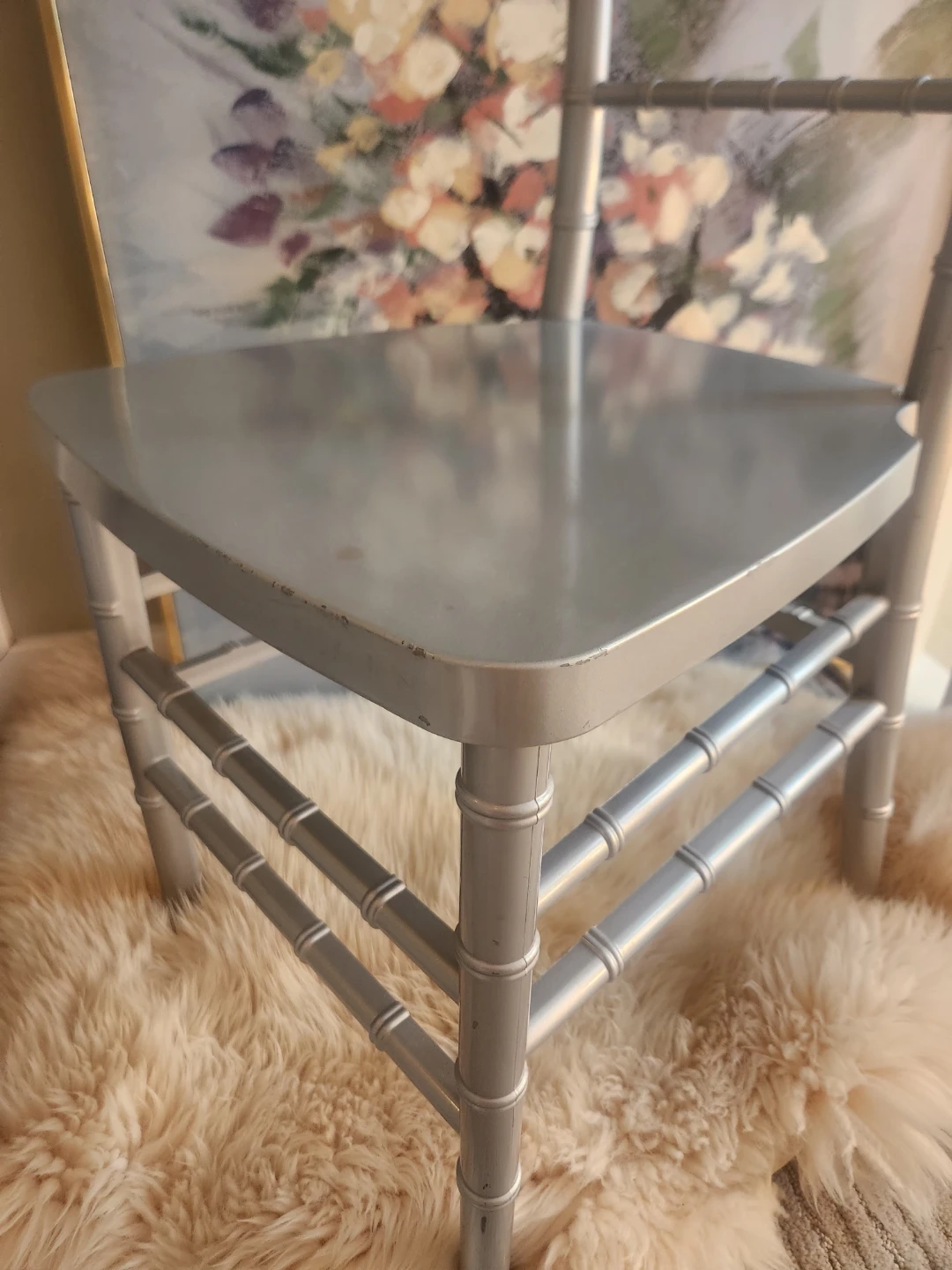 Matte Silver resin Chiavari style Chair - photo 3