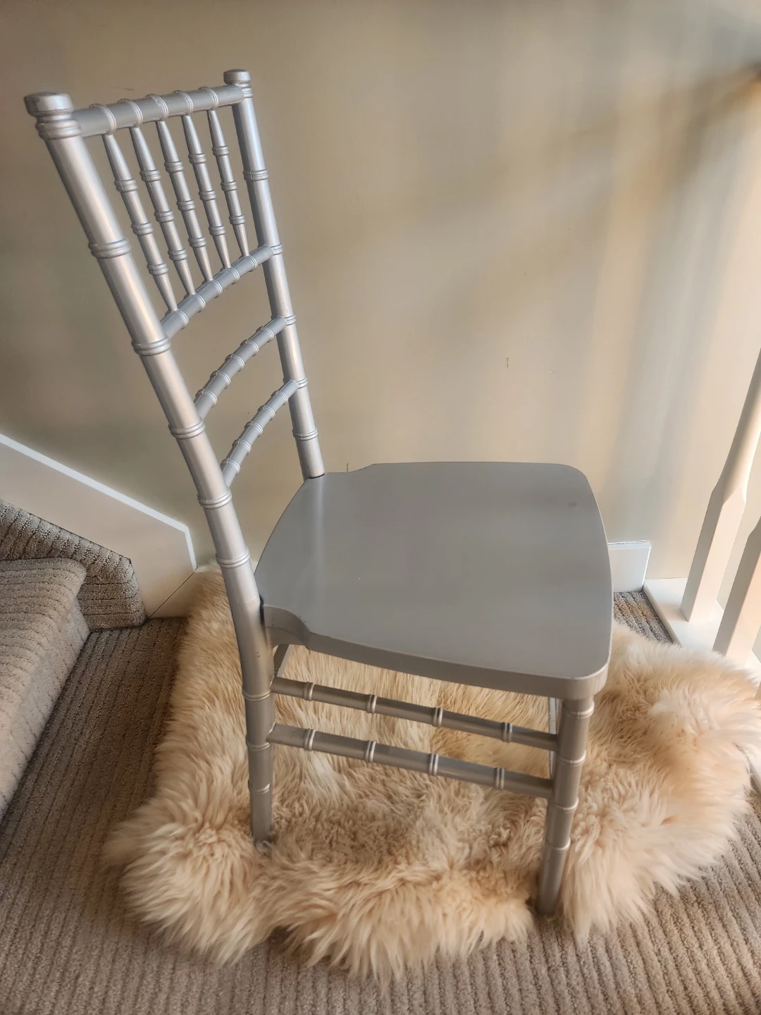 Matte Silver resin Chiavari style Chair - photo 5