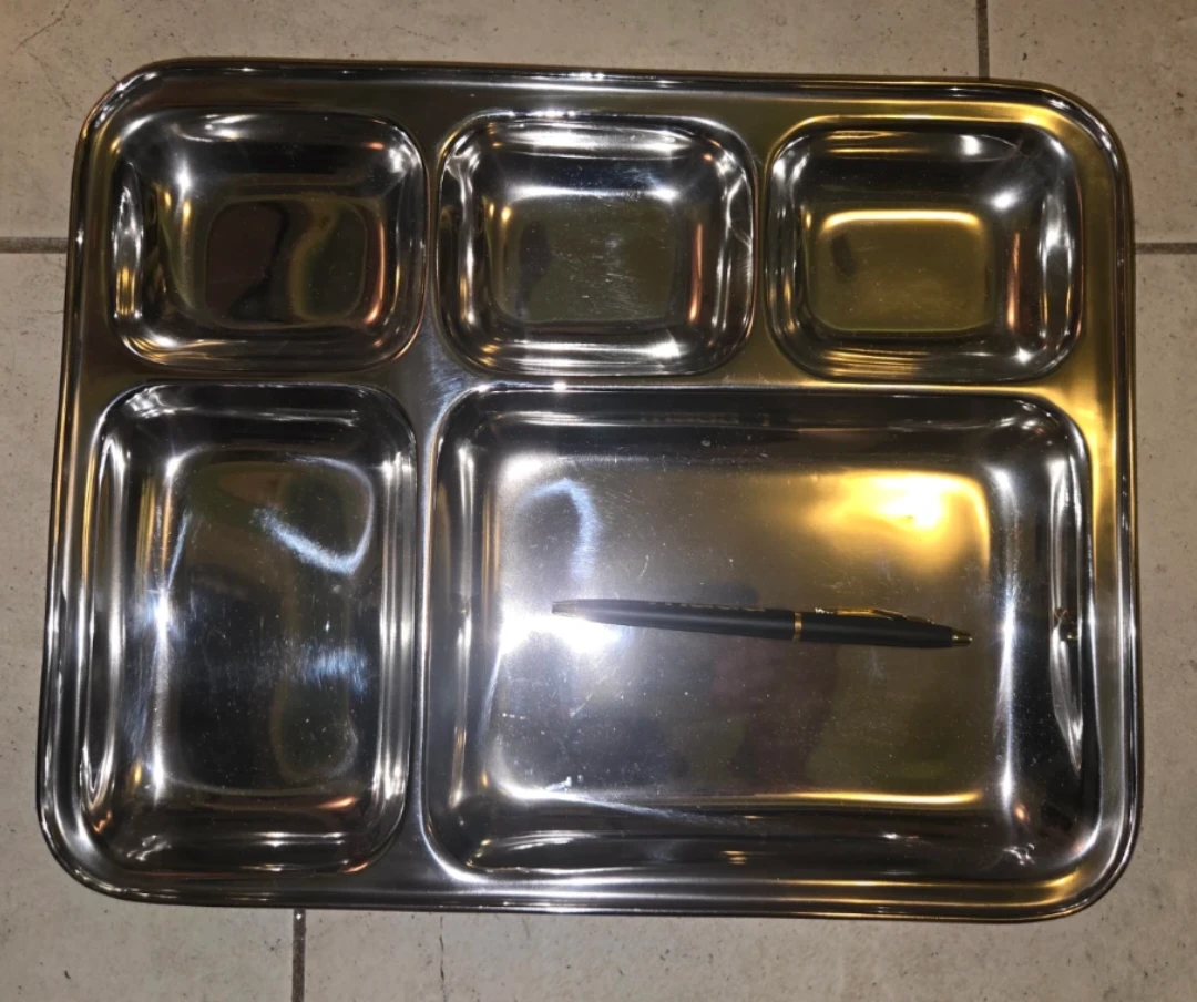 Stainless Steel Compartment Tray for Camping or Breakfast in Bed - photo 2