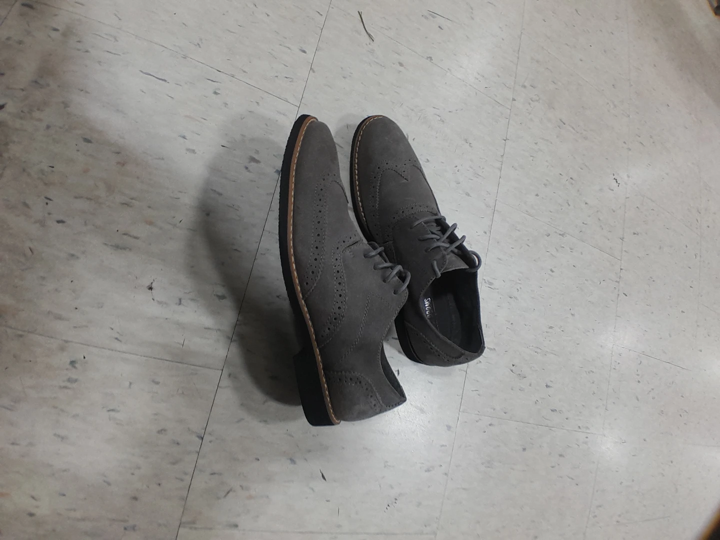Men's Grey Suede Wingtip Brogue Shoes Men's Size 9 - photo 5