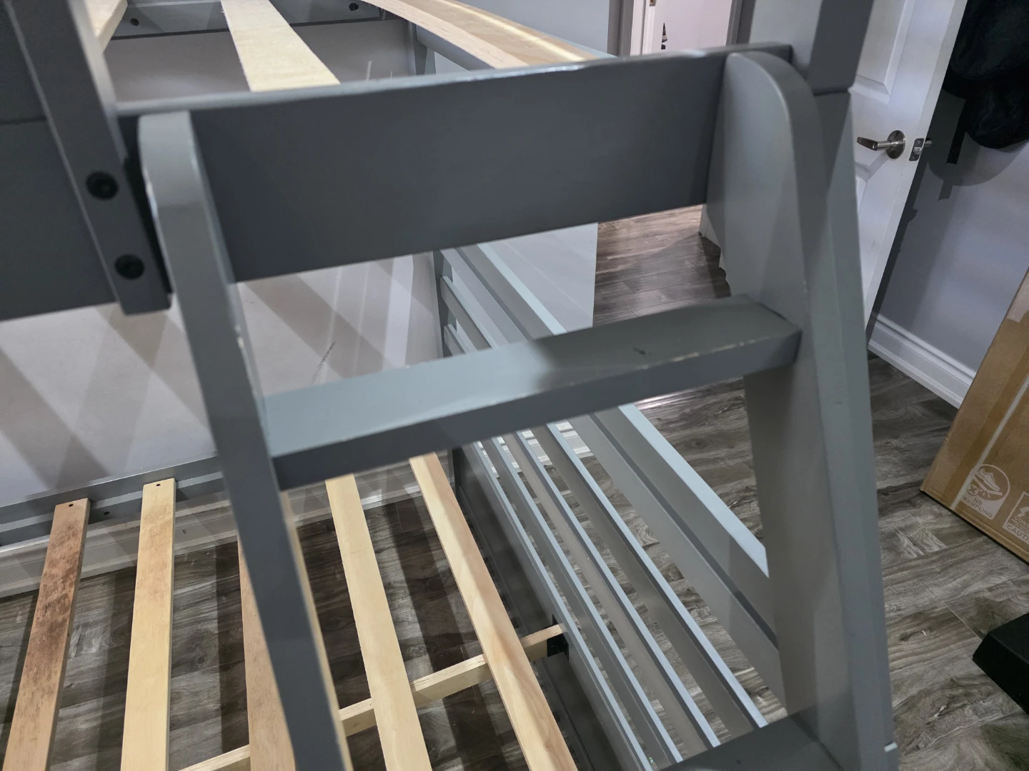 Grey twin over double Bunk Bed with drawers - photo 4