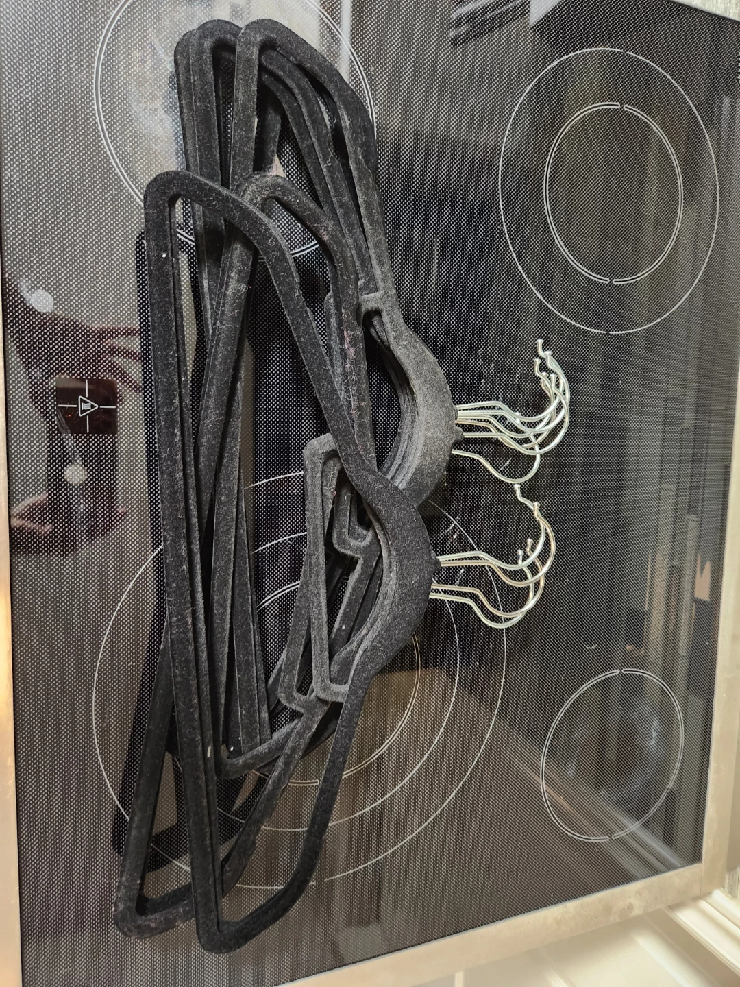 Set of 10 Black Velvet Hangers
