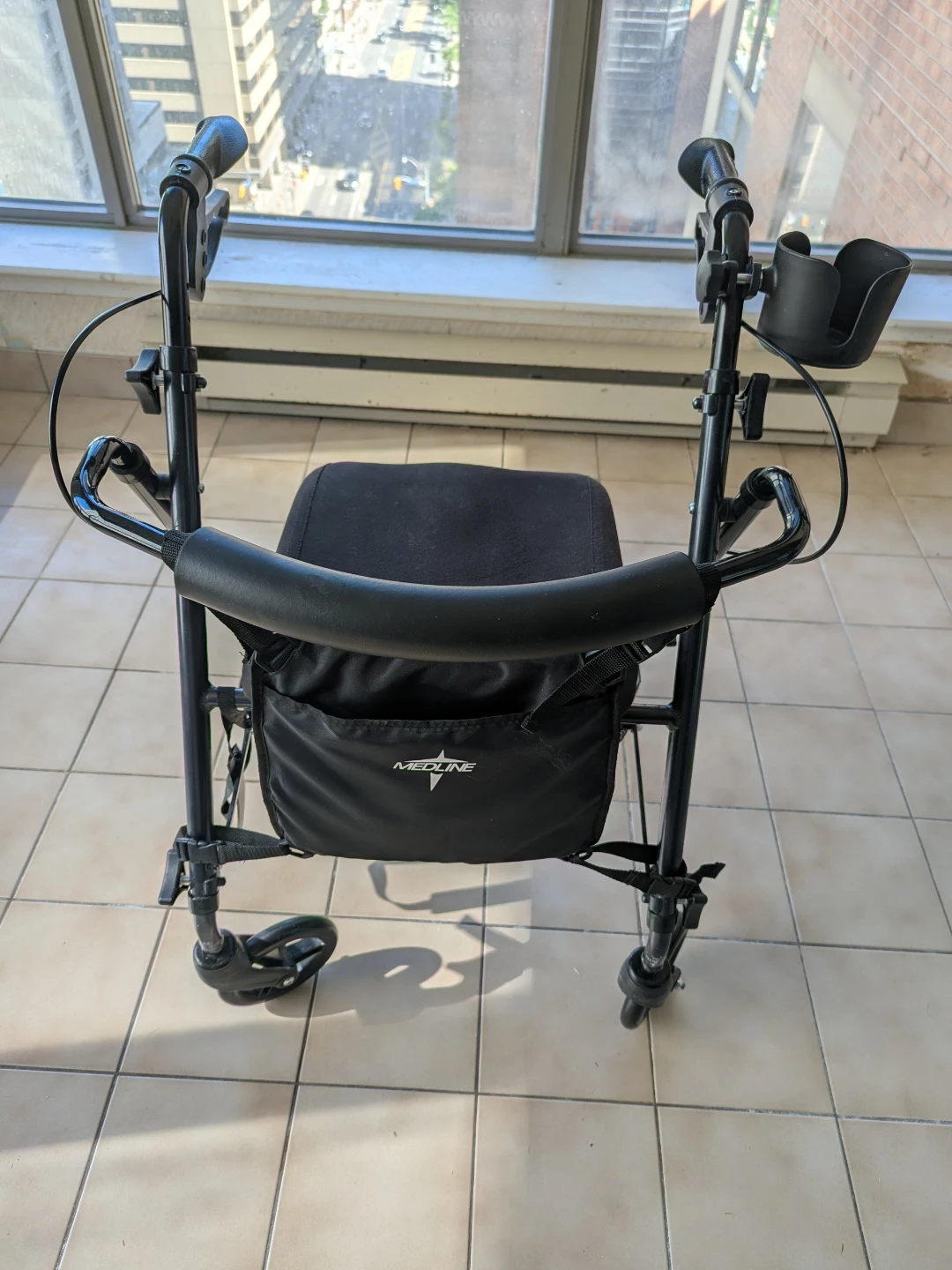 Medline Mobility Walker with Seat and Cup Holder - photo 2
