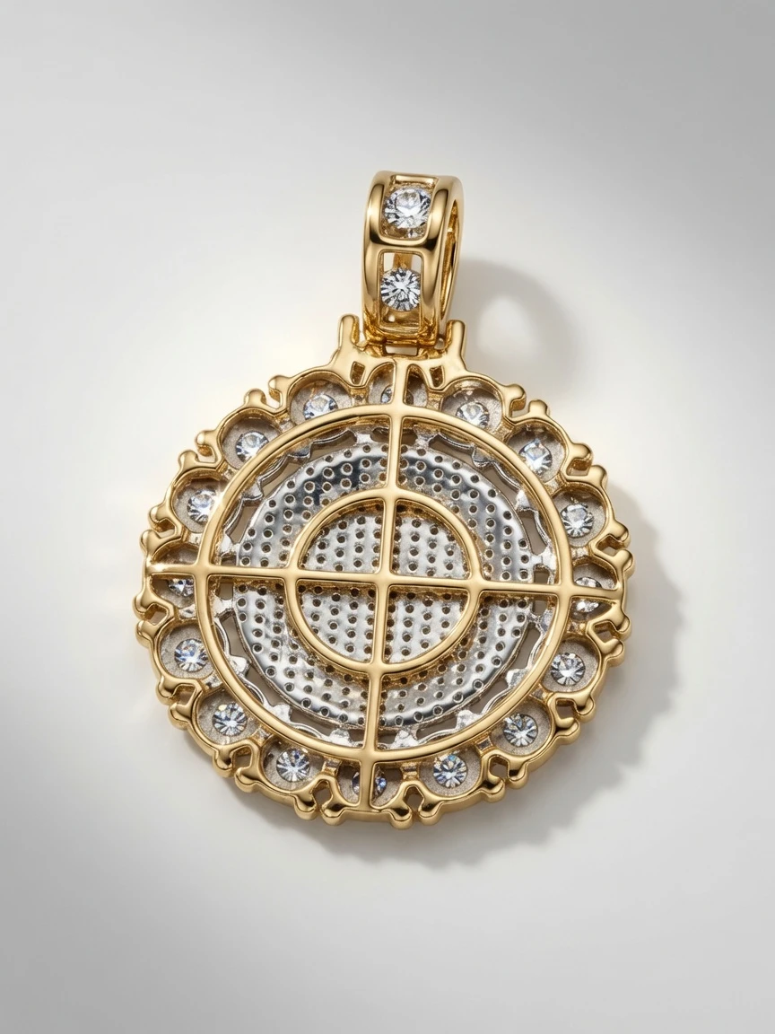 Cluster Diamond 1.50cttw Pendant in 10K Yellow Gold - photo 3