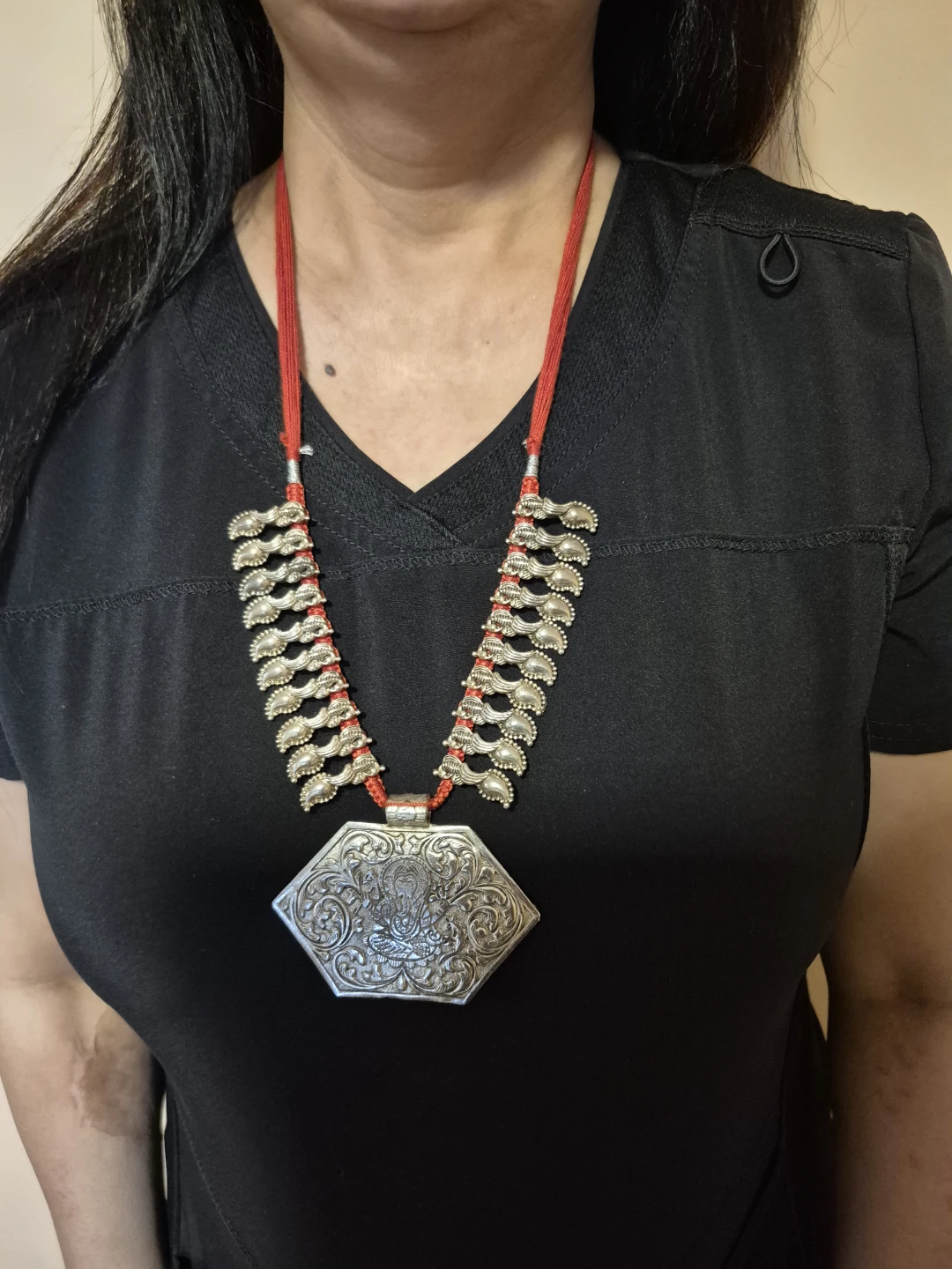 Indian Ganesh Statement Pendant Necklce