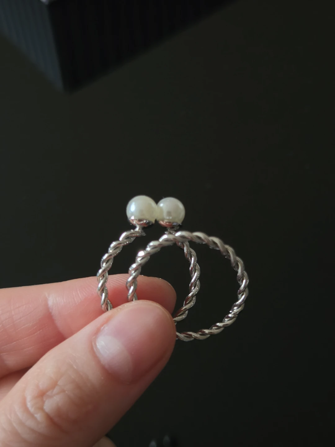 Twisted Ring Set with Pearls ⚽ - photo 2