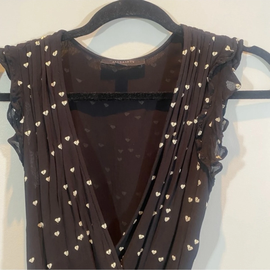 AllSaints heart print wrap dress - photo 3