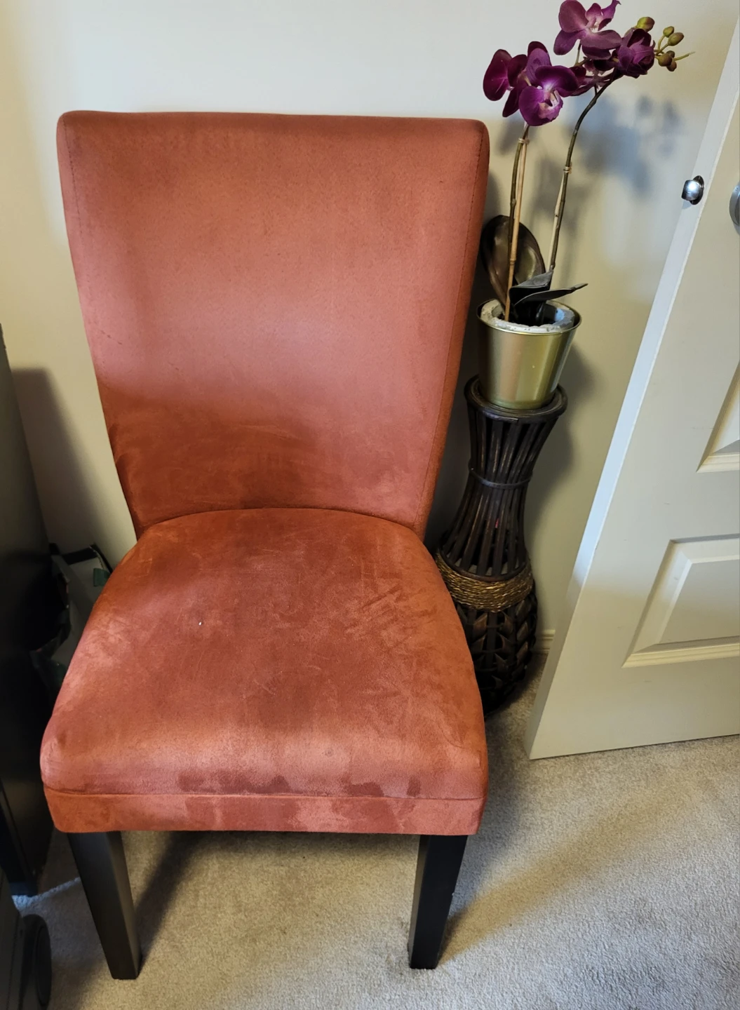 Orange Upholstered Accent Chair/2 Chairs