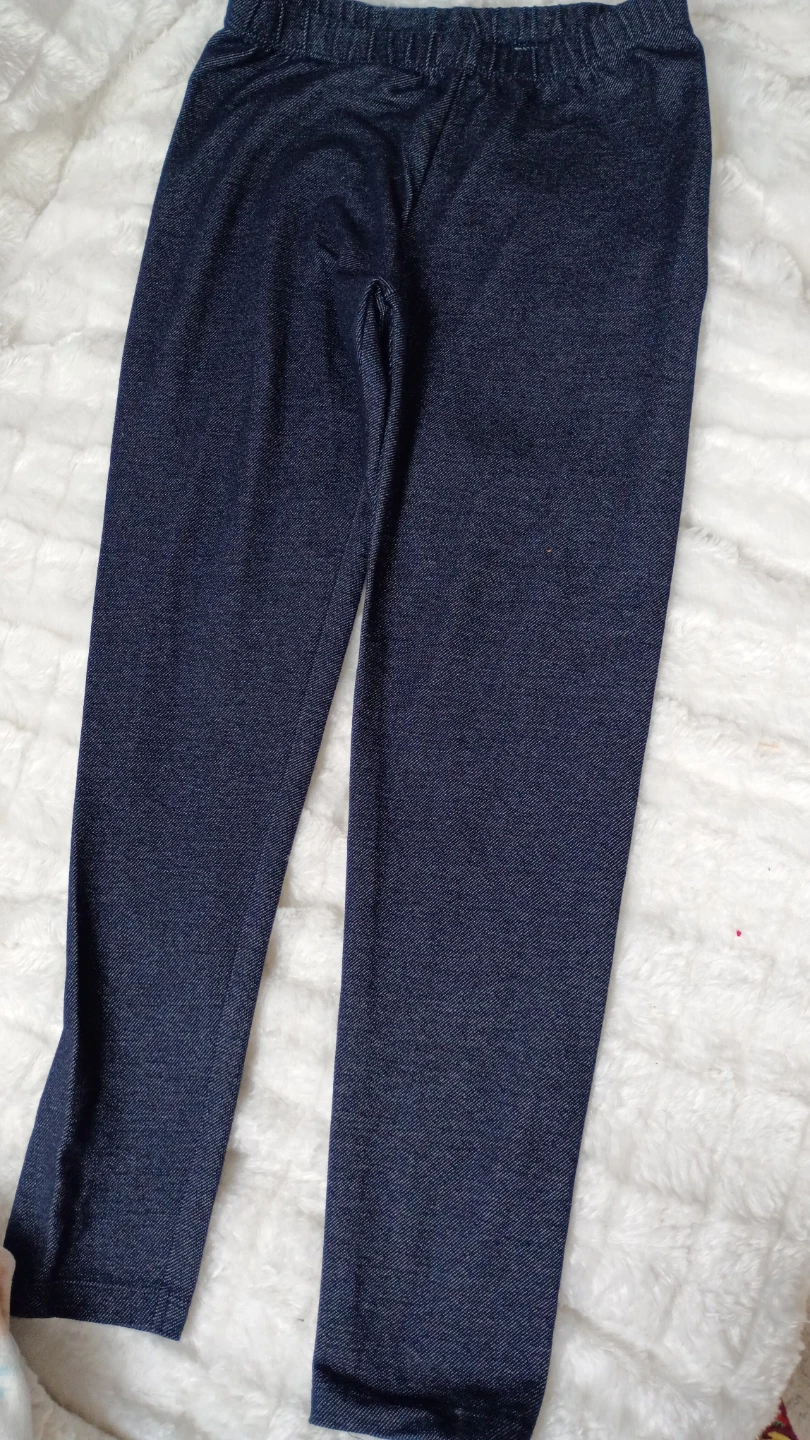 Wonder Nation Girls Blue Heart T-Shirt and Navy Leggings Set - photo 2