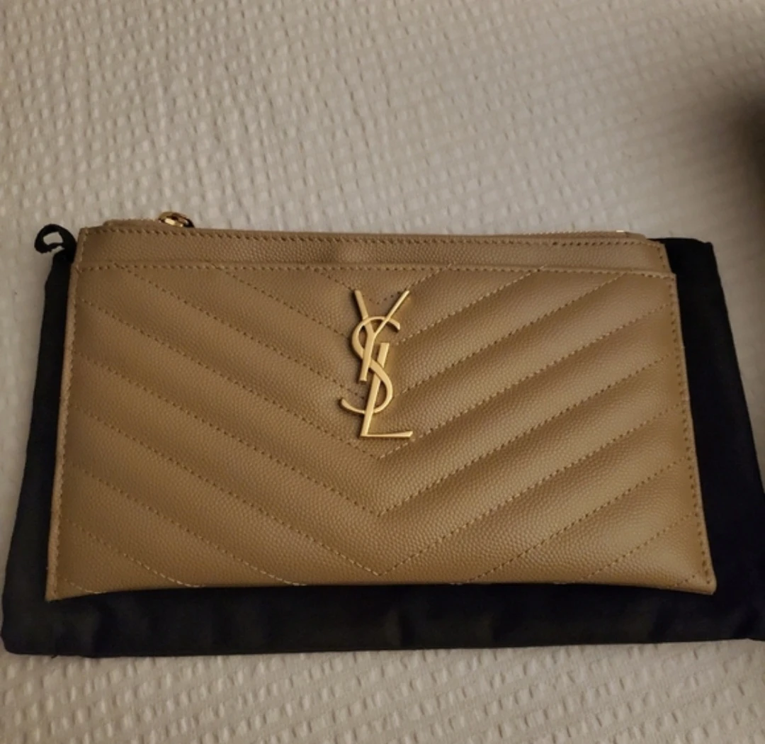 Saint Laurent Pouch - Tan Leather - photo 2