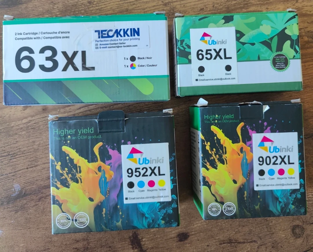 Ubinki 902XL, 952XL, 65XL & Teckkin 63XL Ink Cartridges