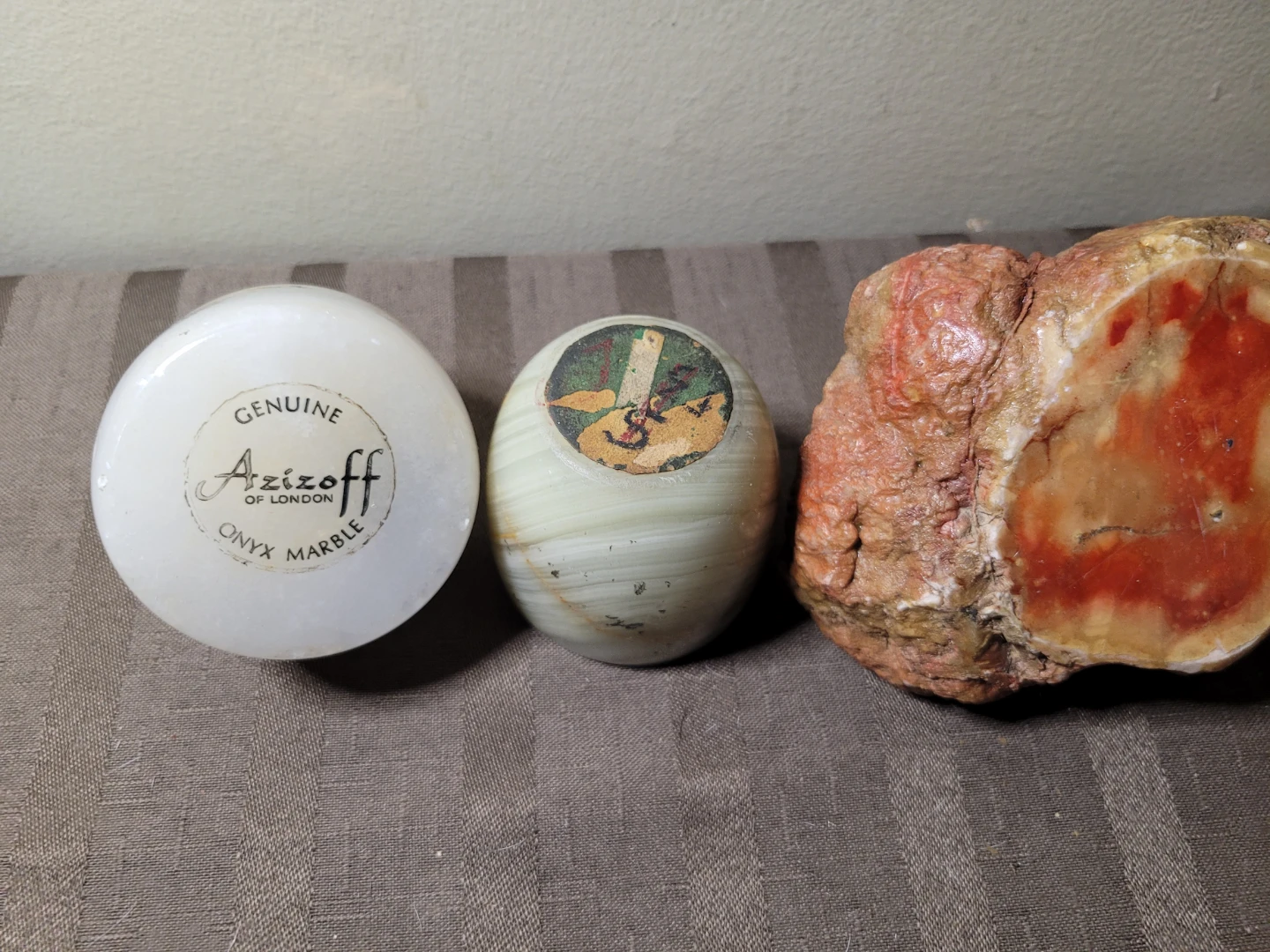 3 Azizoff London Onyx Marble Petrol Butane Table Lighters - photo 5