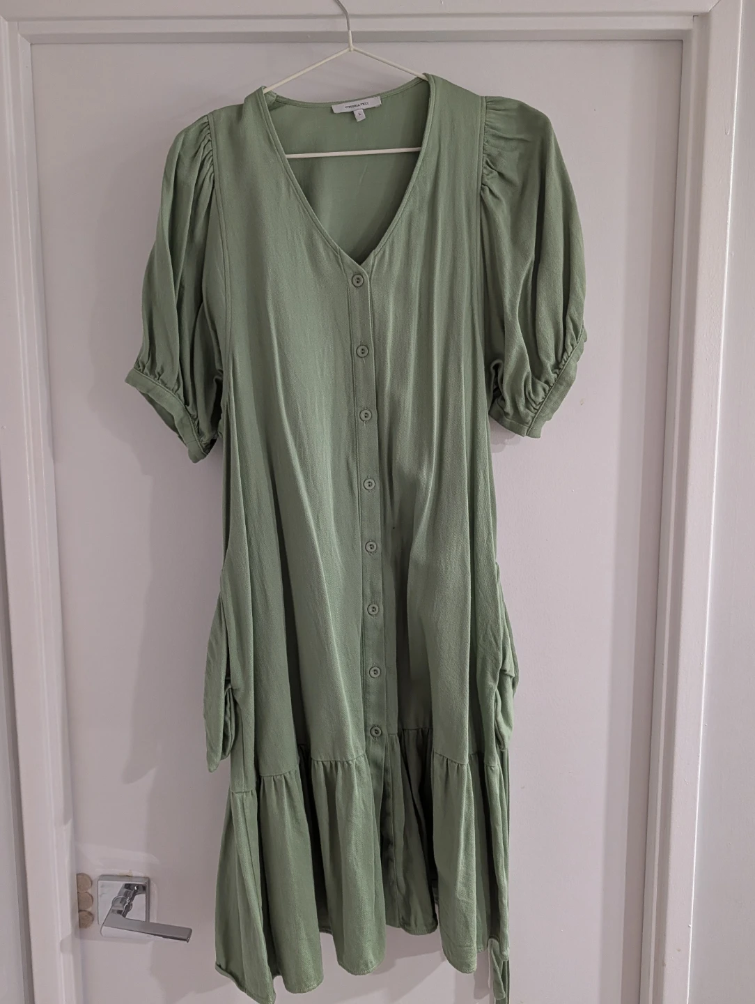 Midi Dress - Sage Green - Size L - photo 2