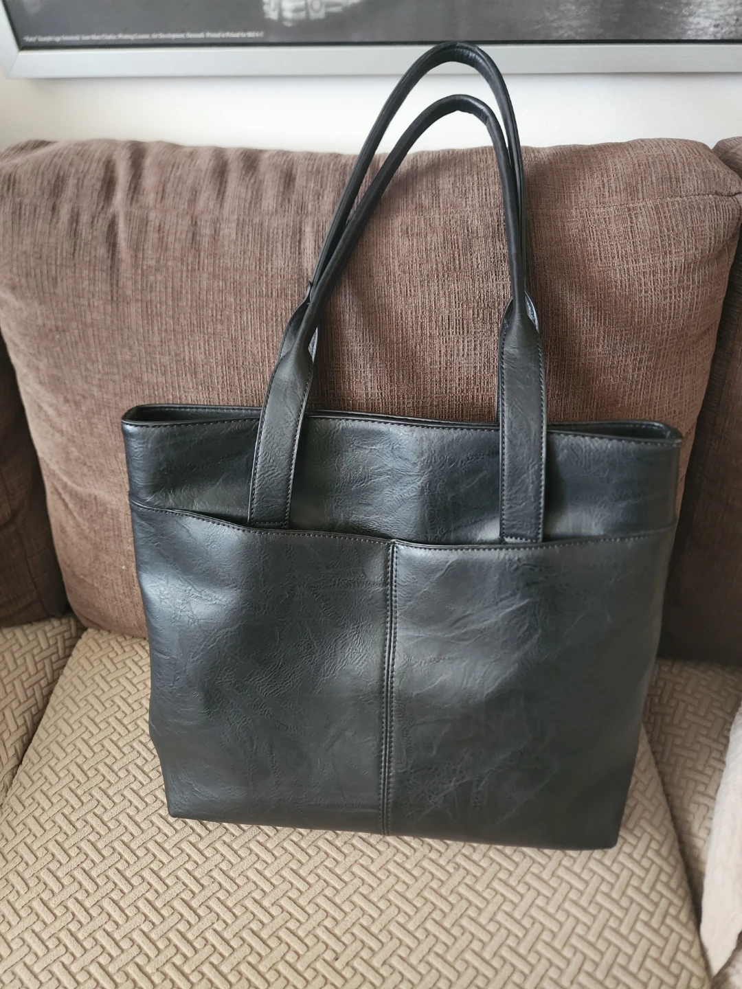 Madison West Black Tote Bag with Matching Pouch - photo 3